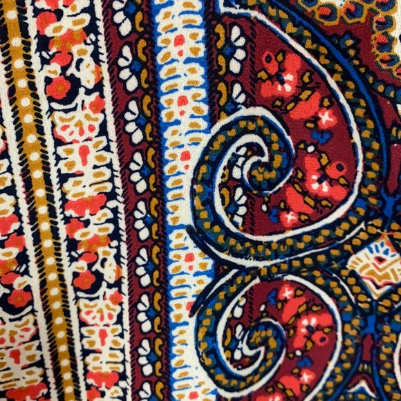 Faded Glory red/blue OS open shoulder blouse M - Picture 8 of 10